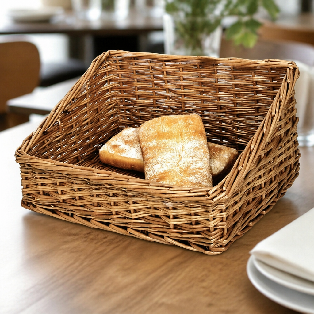 Commercial Wicker Serving Basket 510mm for Display