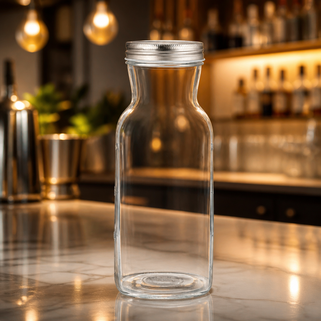 1000ml Commercial Juice and Sauce Bottle with Wide Neck