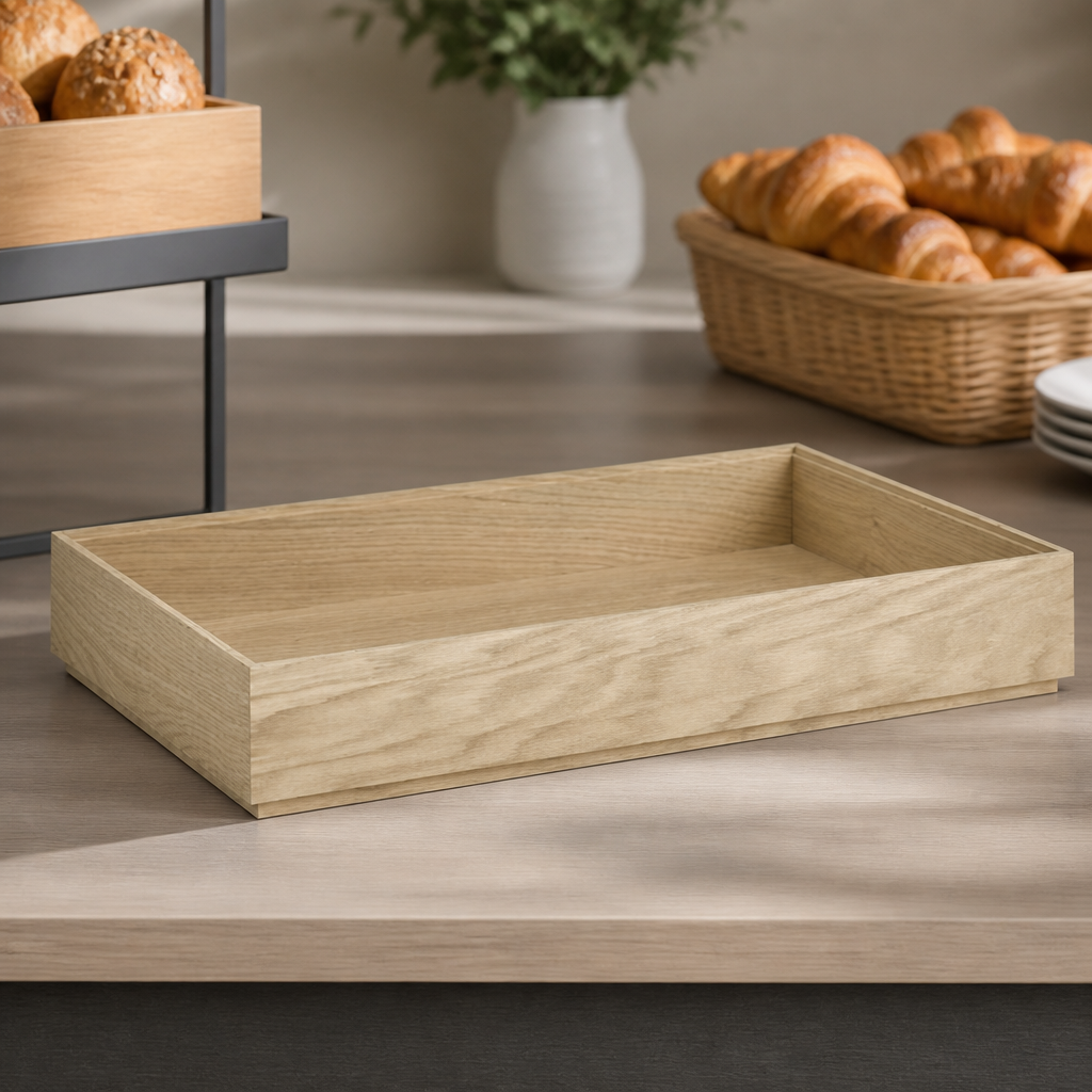 Stackable Wooden Box GN 1/1 530x325x85mm for Catering Use