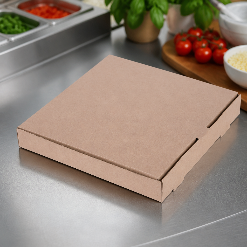 Compostable Plain Pizza Boxes 12" Takeaway Food Containers 100 Pack