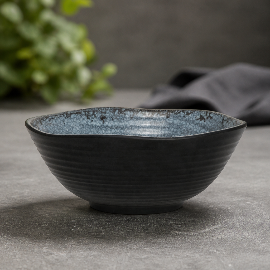 Commercial Melamine Slate Bowl 140mm 0.377 Ltr 6 Pack