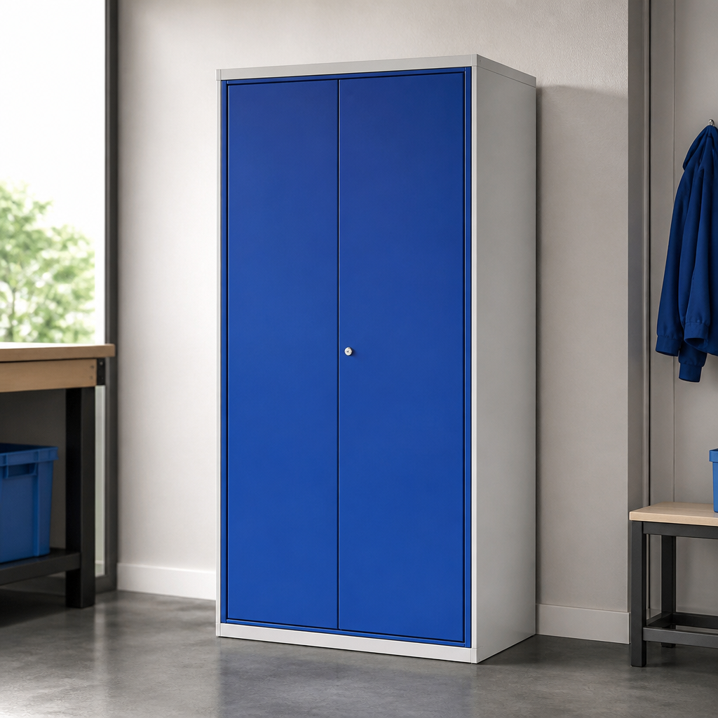 Commercial Lockable Cupboard 3 Shelves Antibacterial Coating
