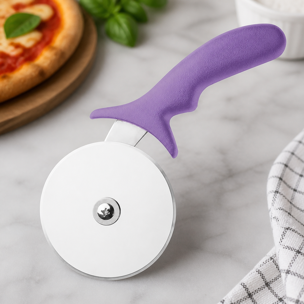 Commercial Pizza Wheel 4" with Hand Guard for Safety