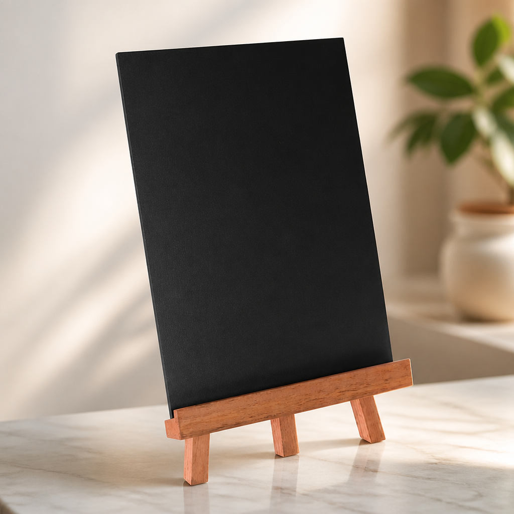 Tabletop Blackboard Easel Board Lightweight Foamex Surface