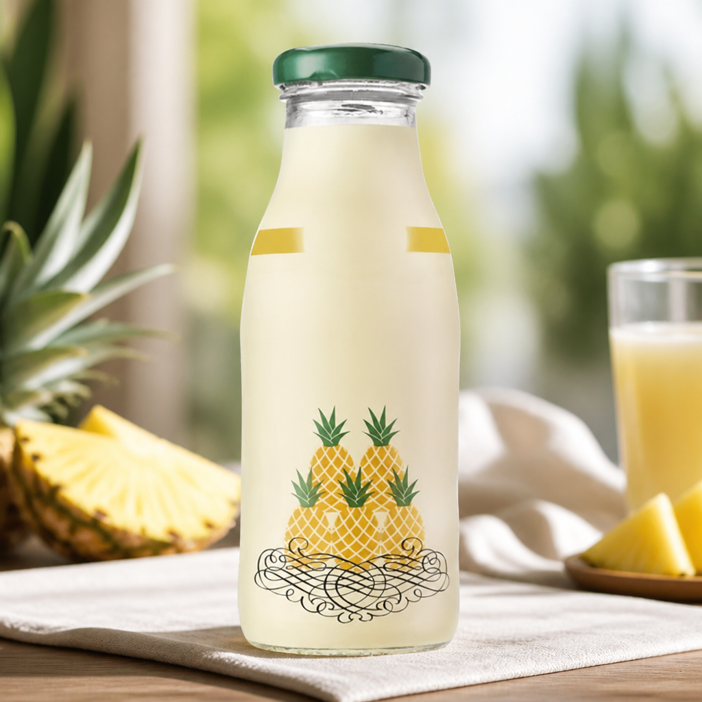 Commercial Pineapple Juice 250ml Glass Bottles 12 Pack