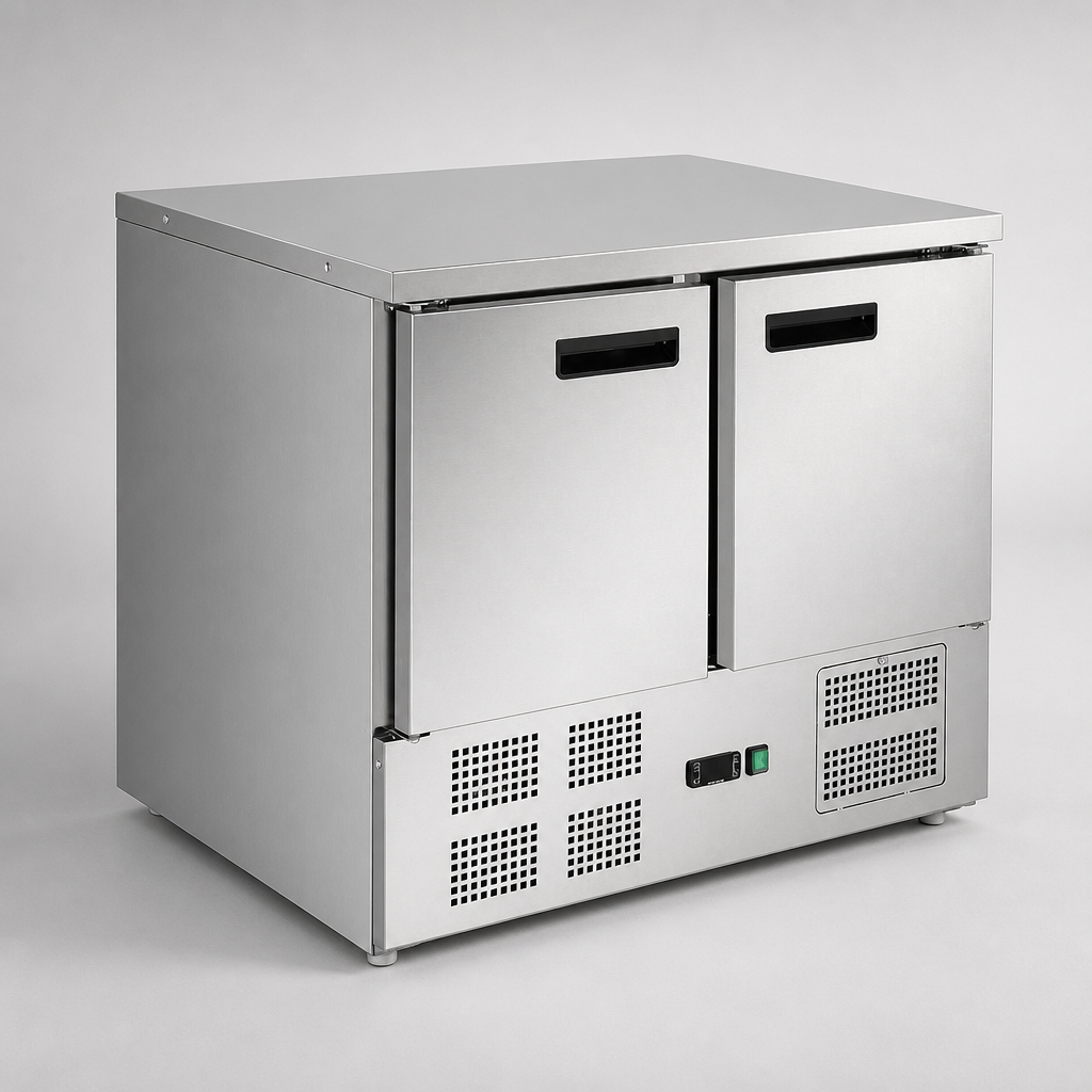 Commercial Double Door Counter Freezer 240L Capacity