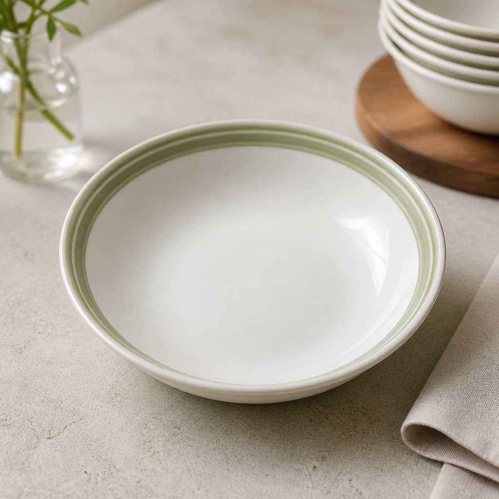 Commercial Oatmeal Bowls 165mm Green 12 Pack