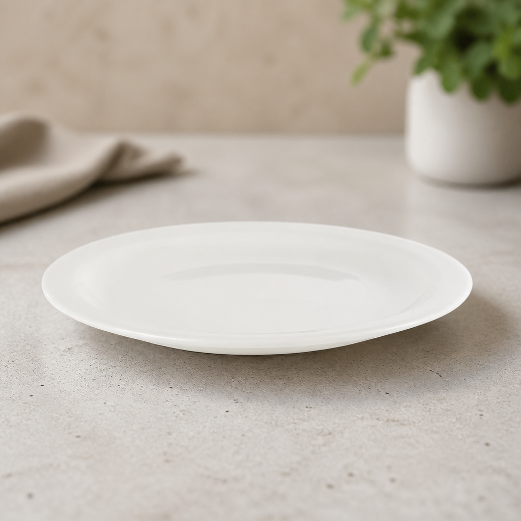 202mm Commercial Plain Whiteware Plates 24 Pack