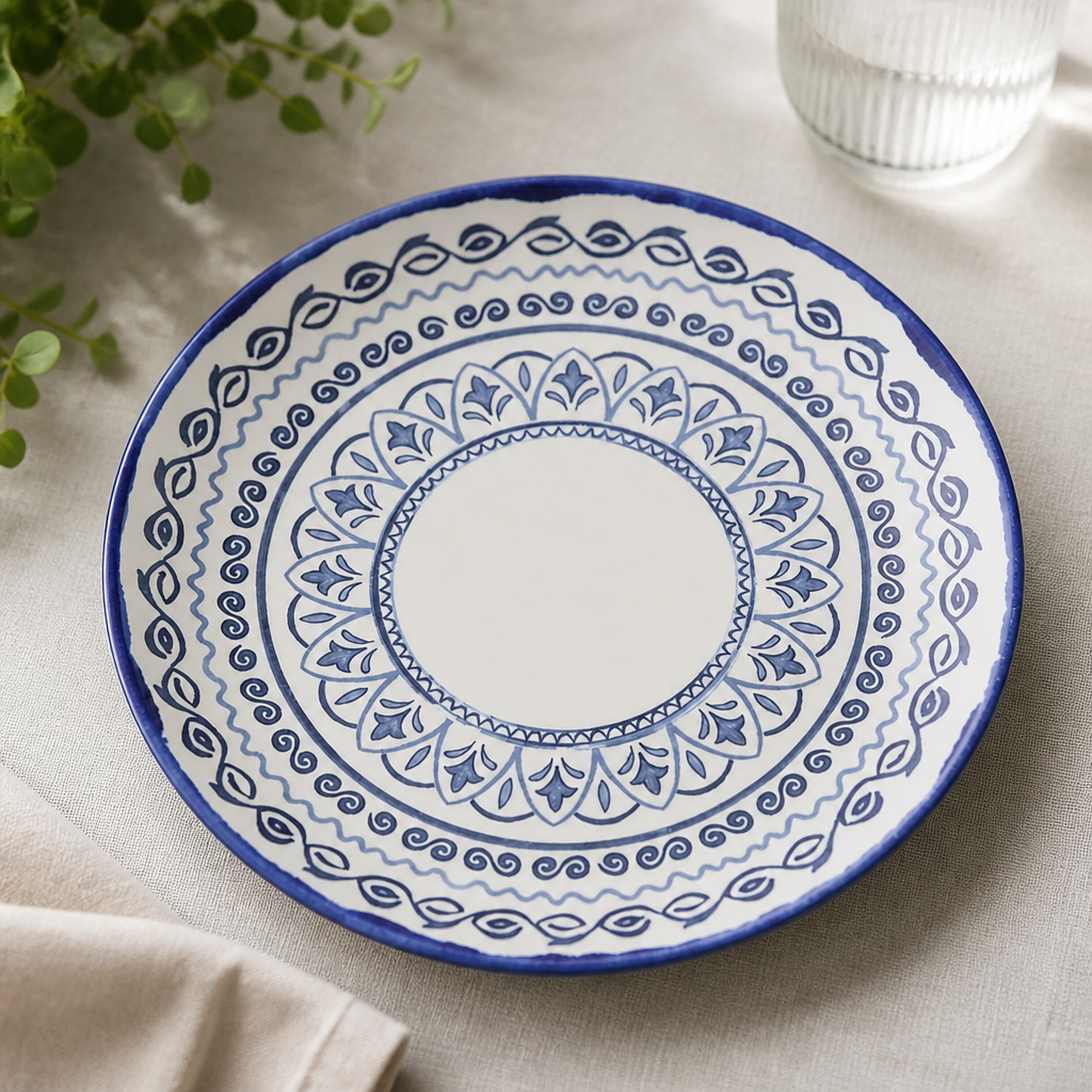 Commercial Coupe Plates 222mm Moresque Style 12 Pack