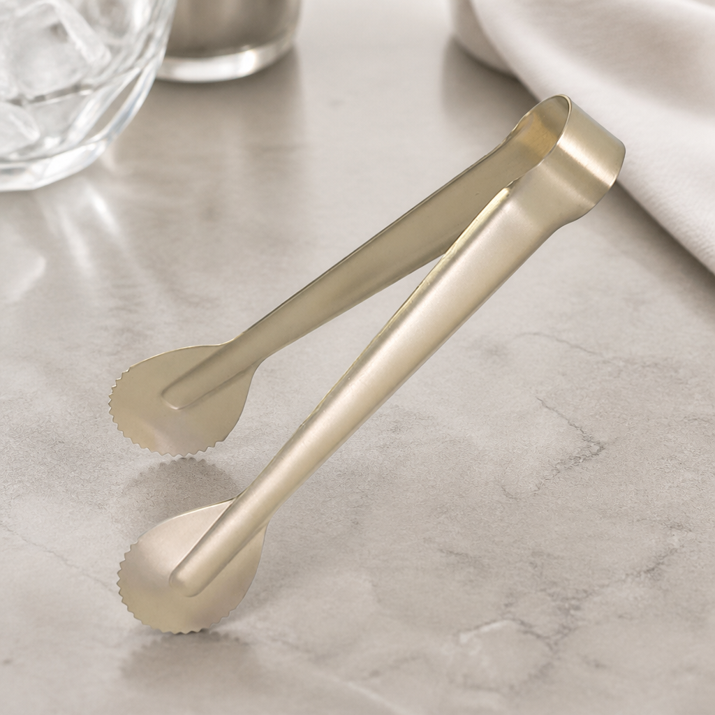 Champagne Ice Tongs 190mm Stainless Steel 10 Pack