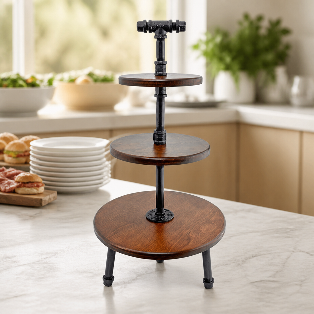 3-Tier Commercial Display Stand 355mm Diameter