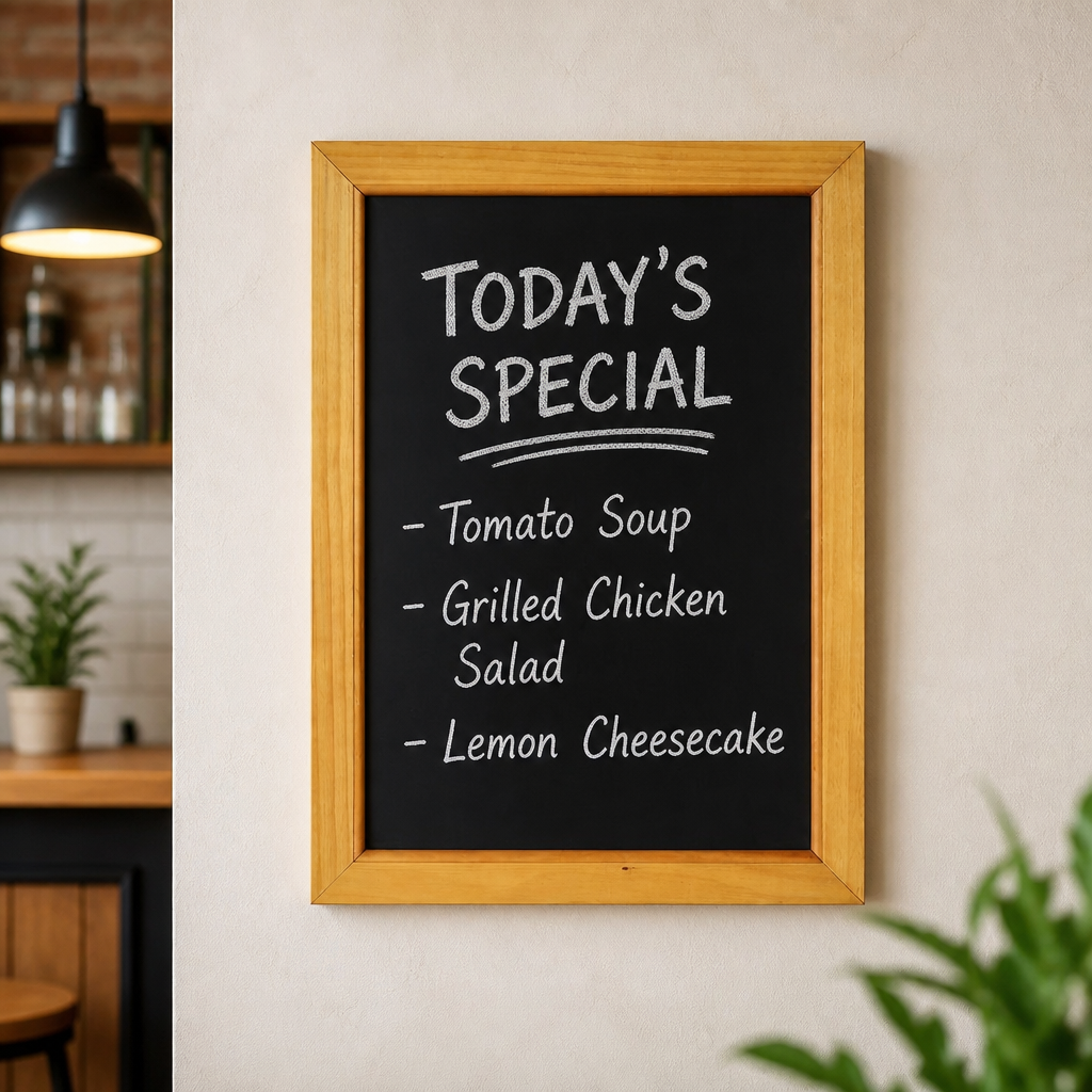 Commercial Wall-Mounted Chalkboard 450 x 600mm Durable Design