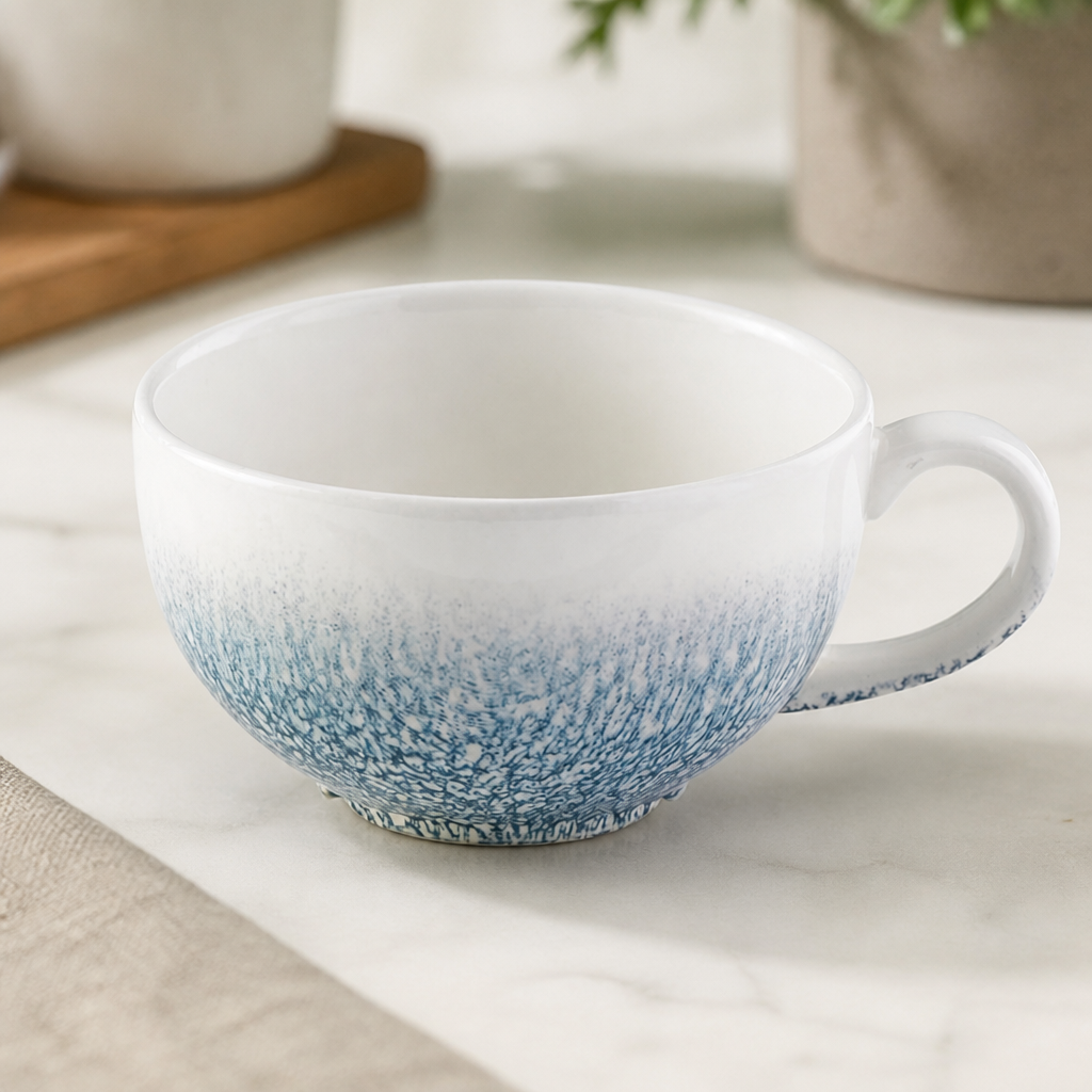 Commercial Cappuccino Cup 227ml Topaz Blue 12 Pack