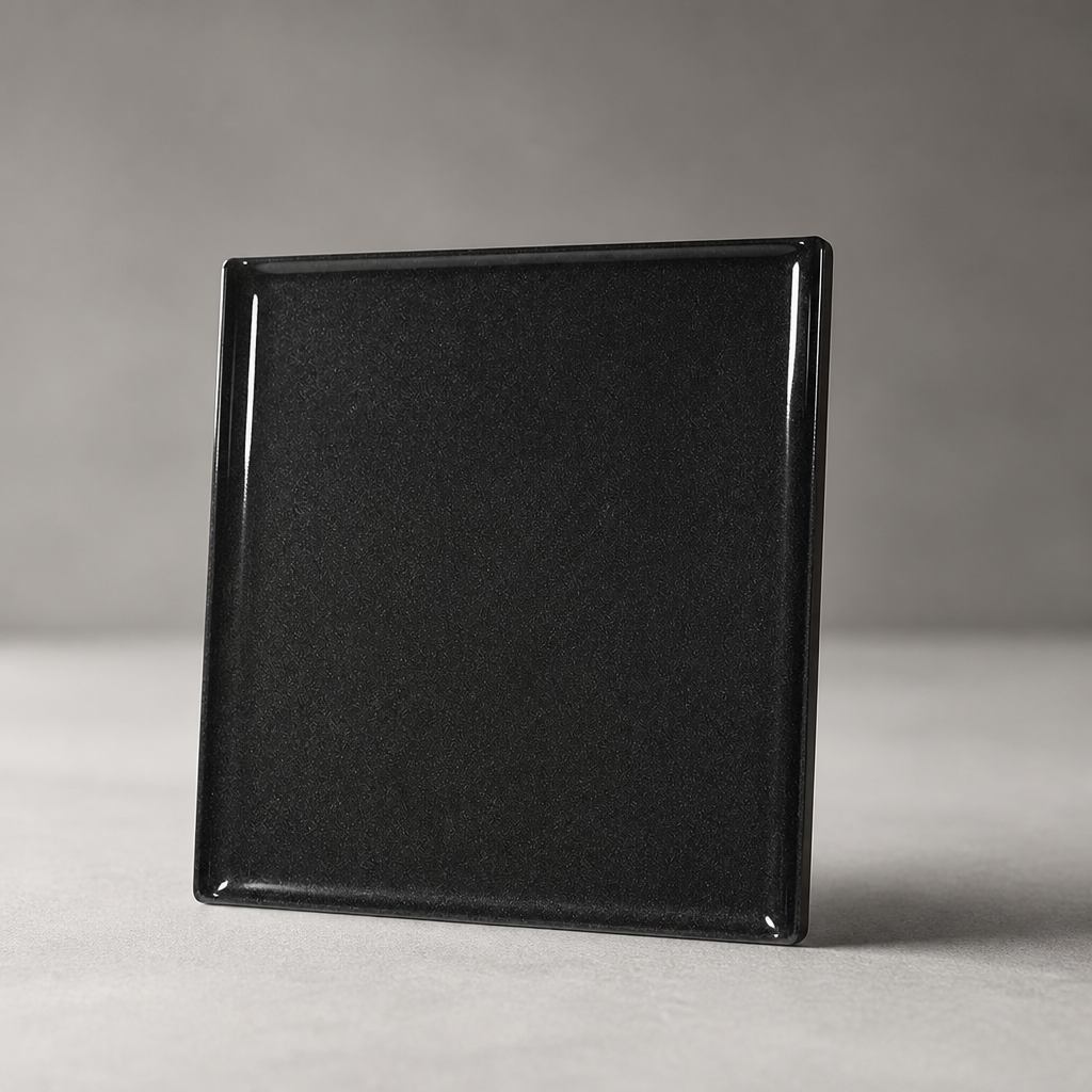 Commercial Melamine Square Trays 303mm Black Sparkle