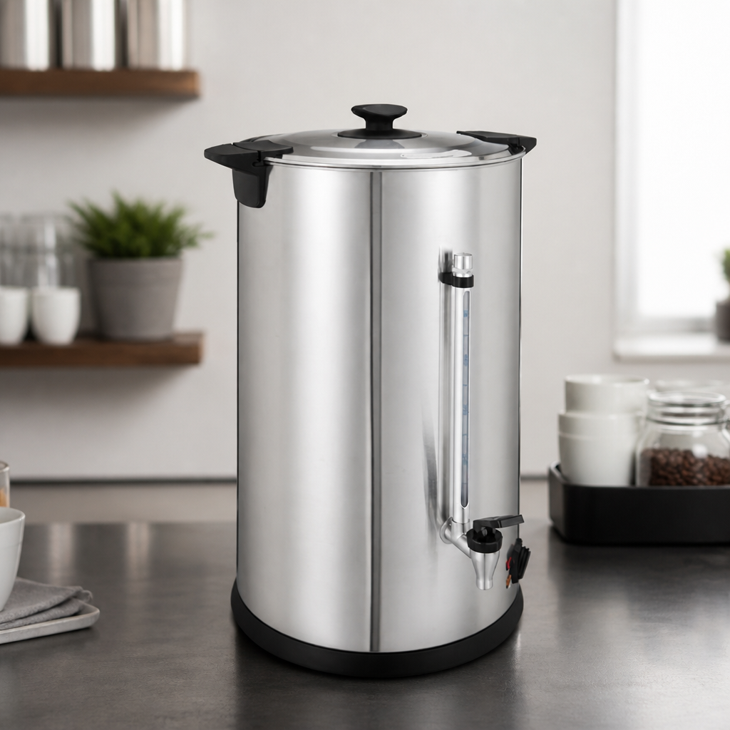 Commercial Coffee Percolator 1kg Capacity Stainless Steel Tap