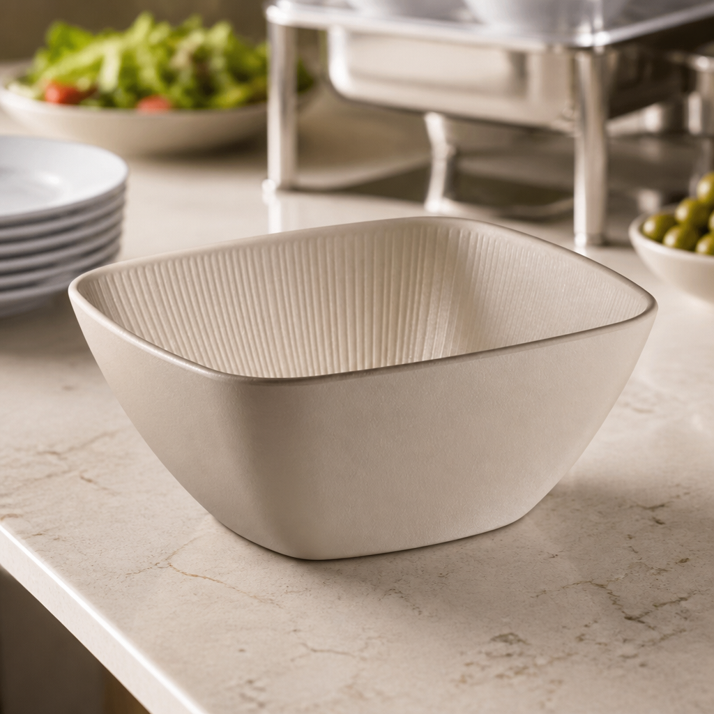 Commercial Square Bowl 250x250mm 3.5Ltr Melamine Dish
