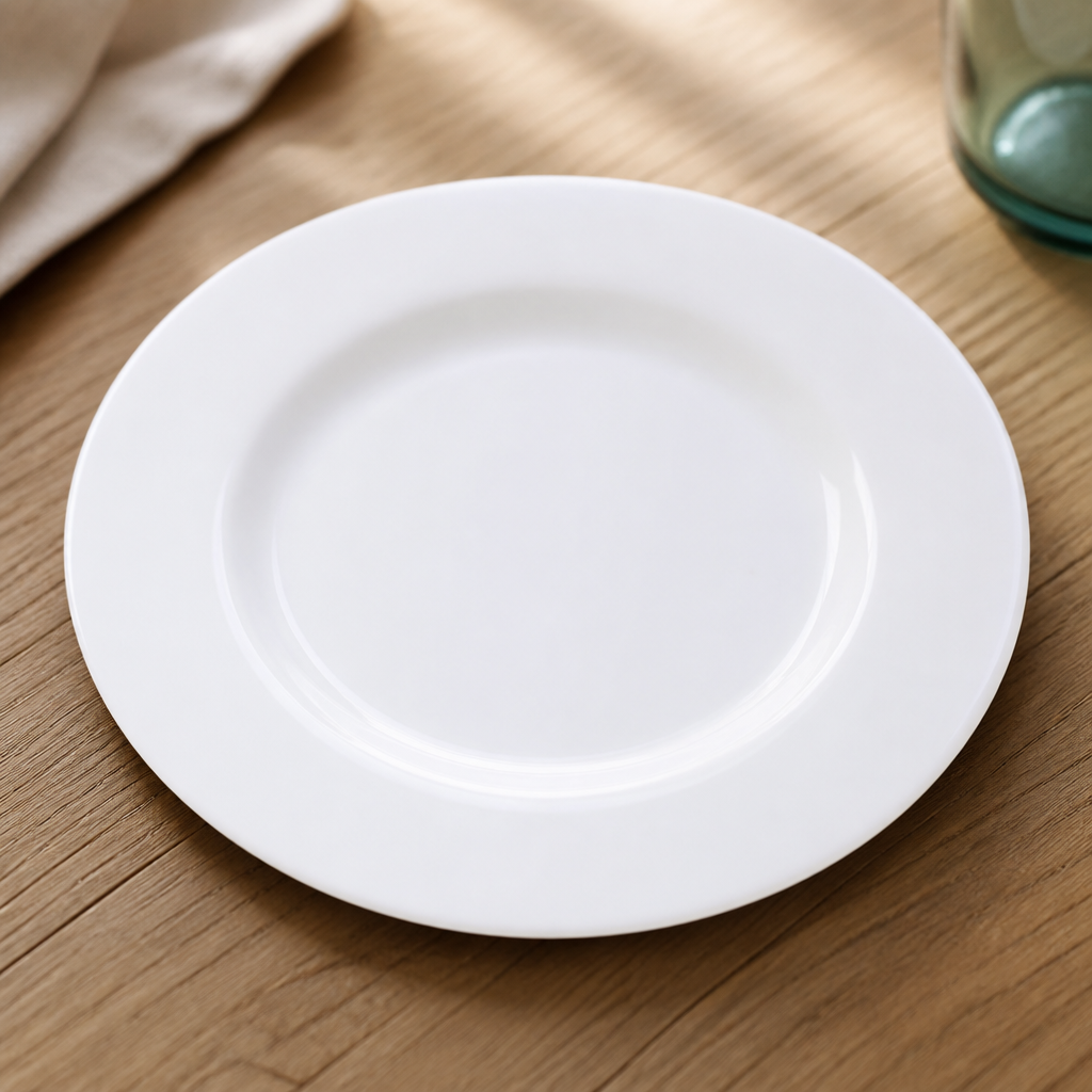 Commercial Opal Glass Plates 205mm 24 Pack