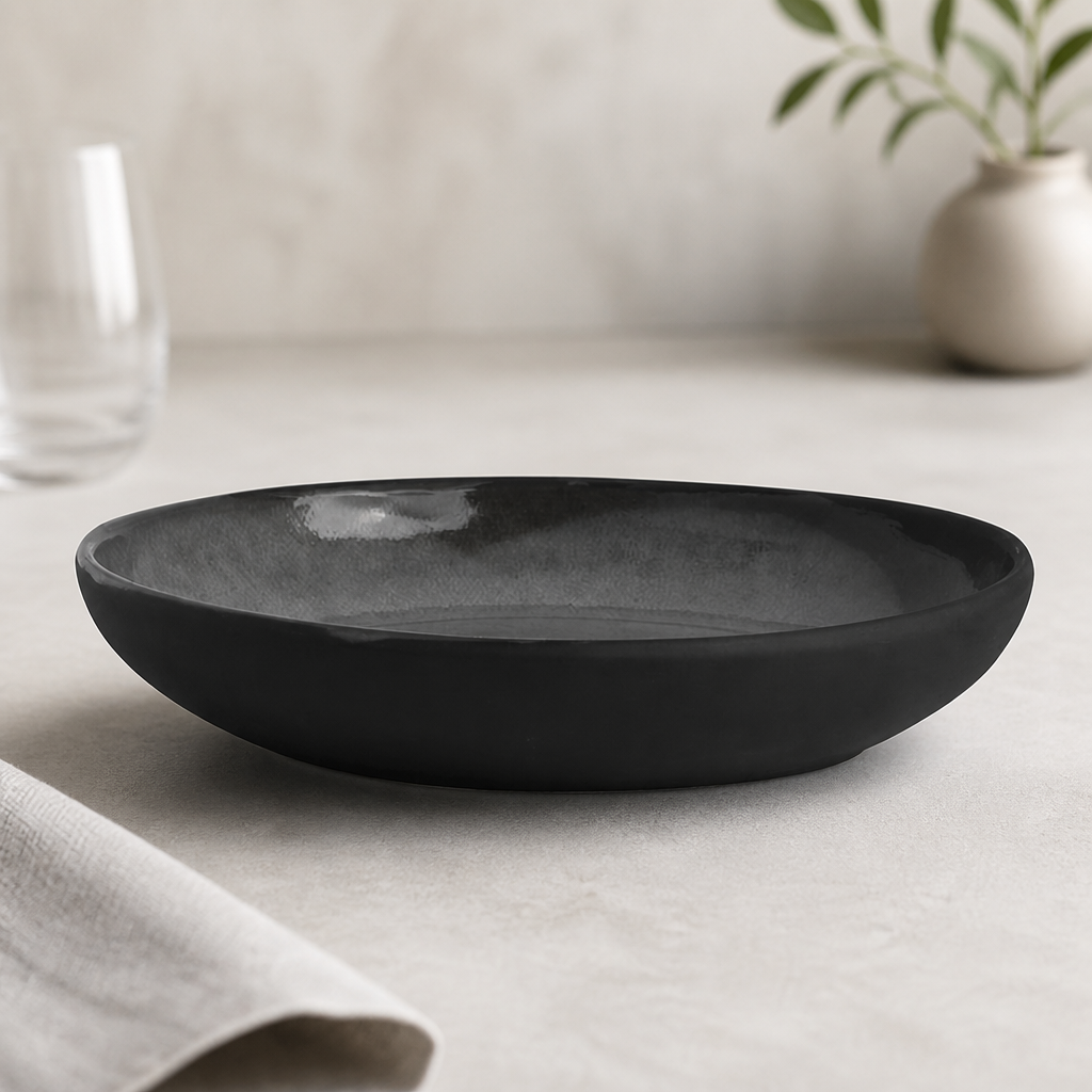 Commercial Grey Bowls 220mm Vitrified Stoneware 24 Pack