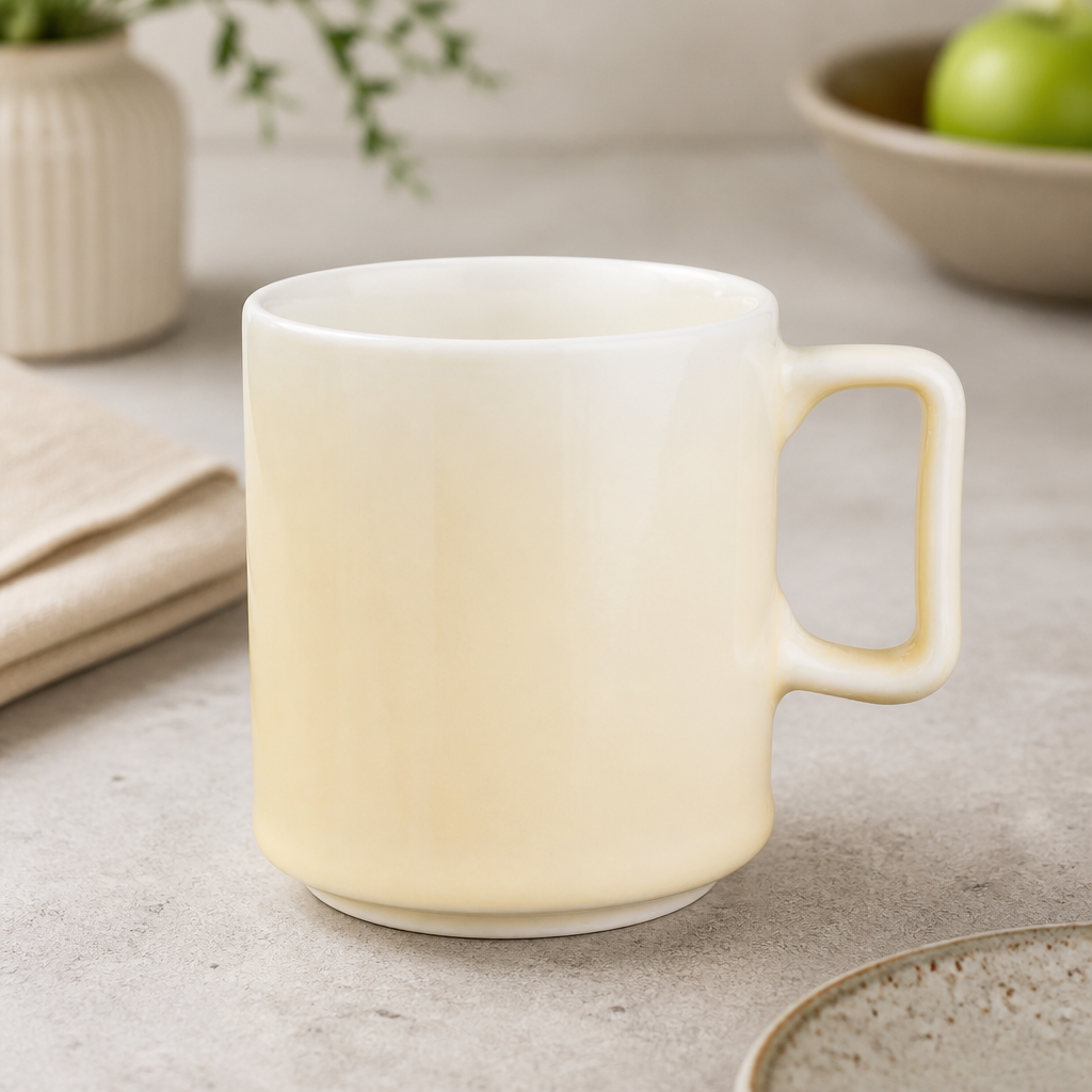 Commercial Tea Cups 230ml Porcelain Chip-Resistant 6 Pack