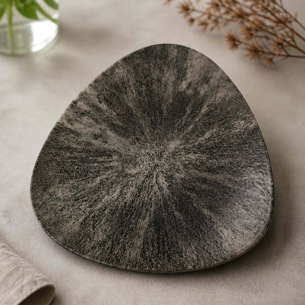 Commercial Stone Plates 228mm Quartz Black 12 Pack