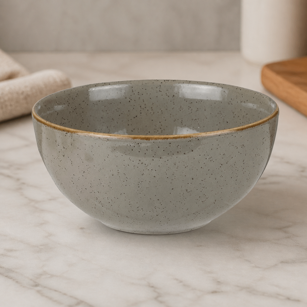Commercial Round Soup Bowls 132mm 12 Pack Peppercorn Grey