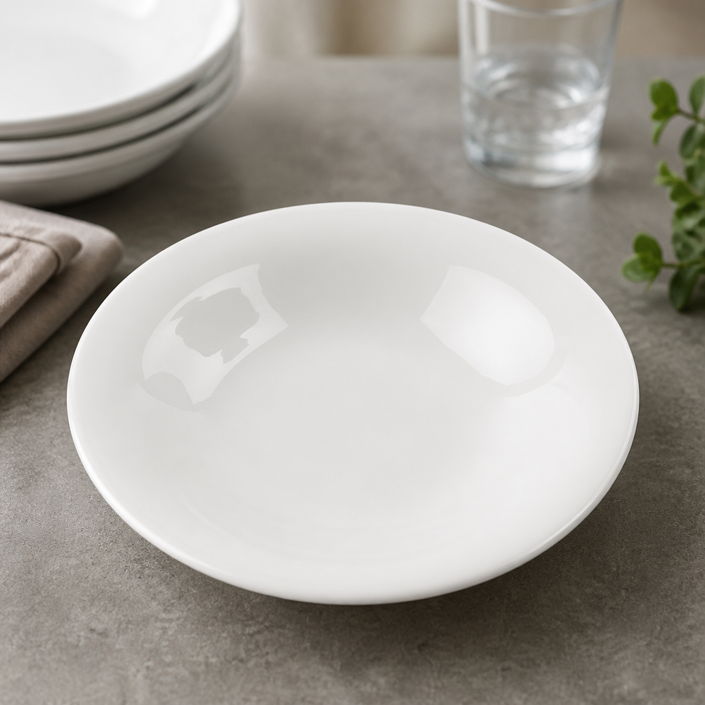 Commercial Bone China Rimmed Bowls 235mm - 6 Pack