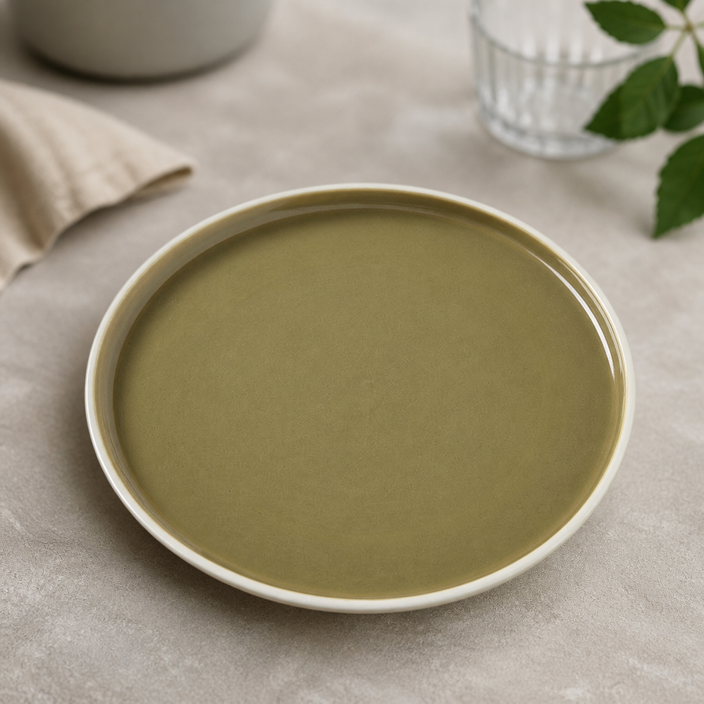 Commercial Stack Plates 202.5mm Olive 12 Pack Durable Design