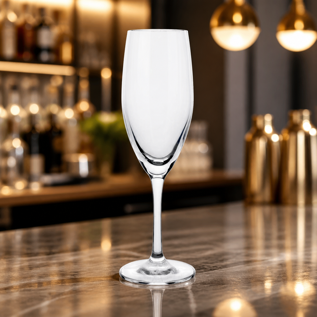 Commercial Crystal Champagne Flute Glasses 195ml 6 Pack
