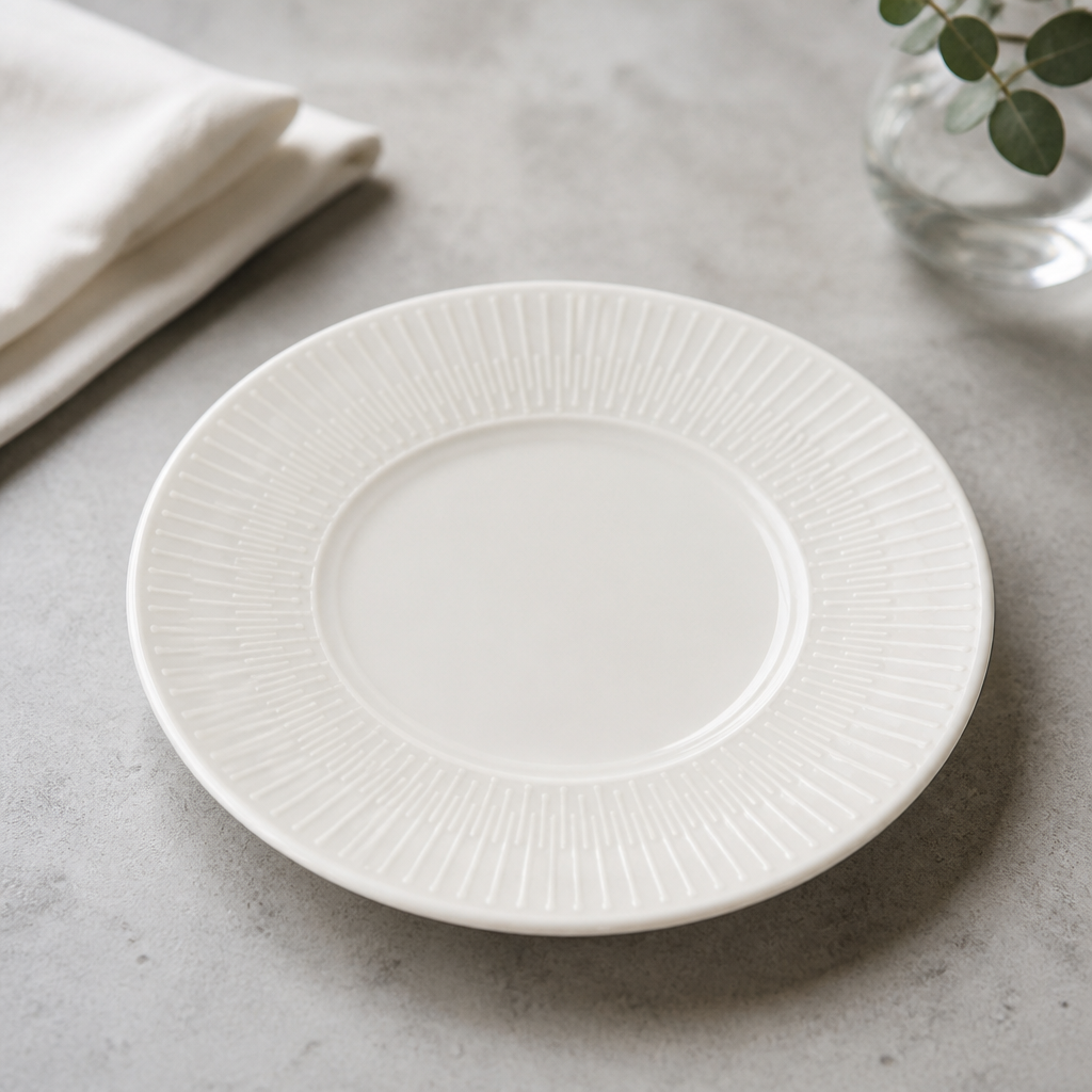 Commercial Rimmed Plates 160mm - Pack of 12 Dishwasher Safe