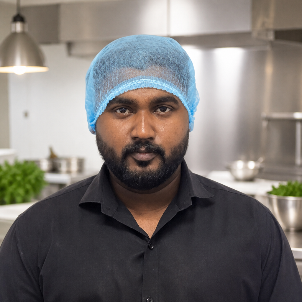 Commercial Blue Hair Nets - 50 Pack for Kitchen Hygiene