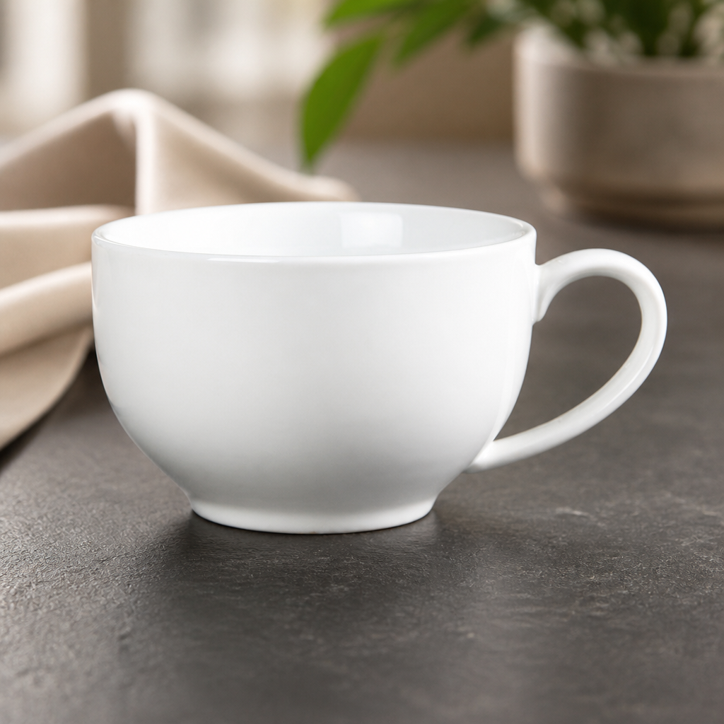 Commercial 228ml Low Round Tea Cups - Set of 6