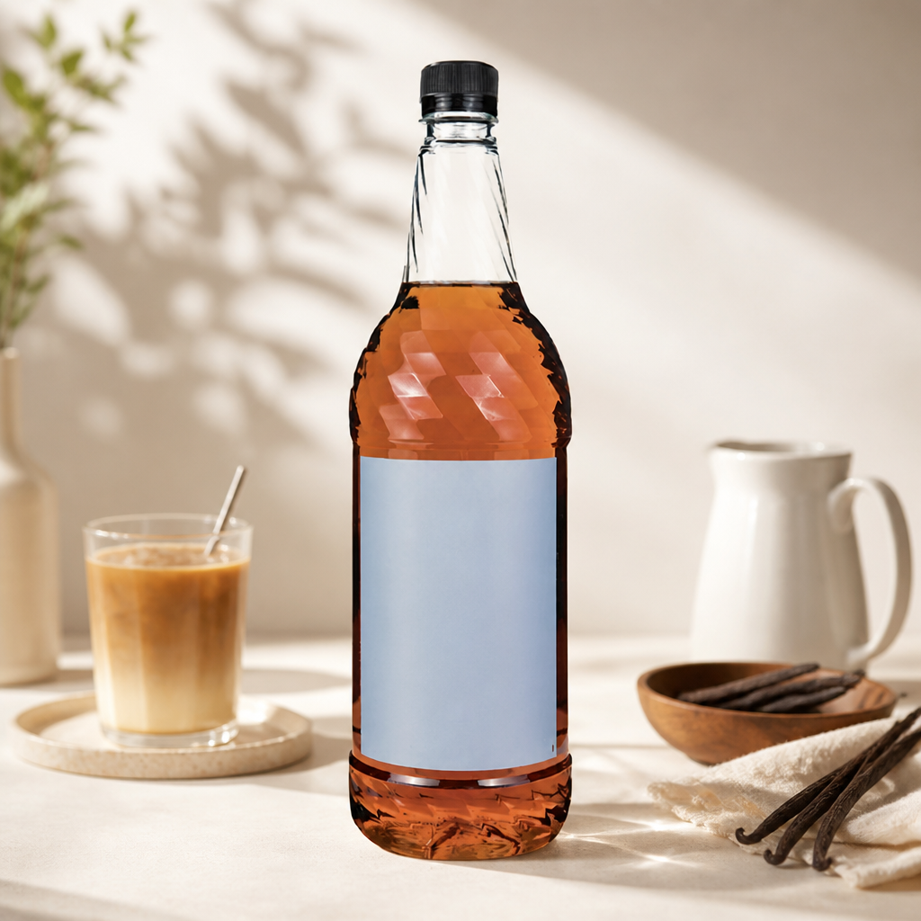 Sugar-Free Vanilla Syrup 1L - Commercial Beverage Ingredient