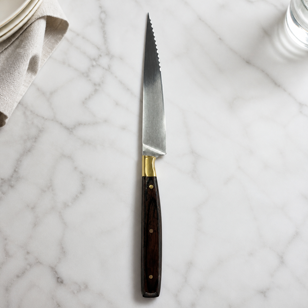 Commercial Steak Knives 24.1cm Brass 6 Pack Grade