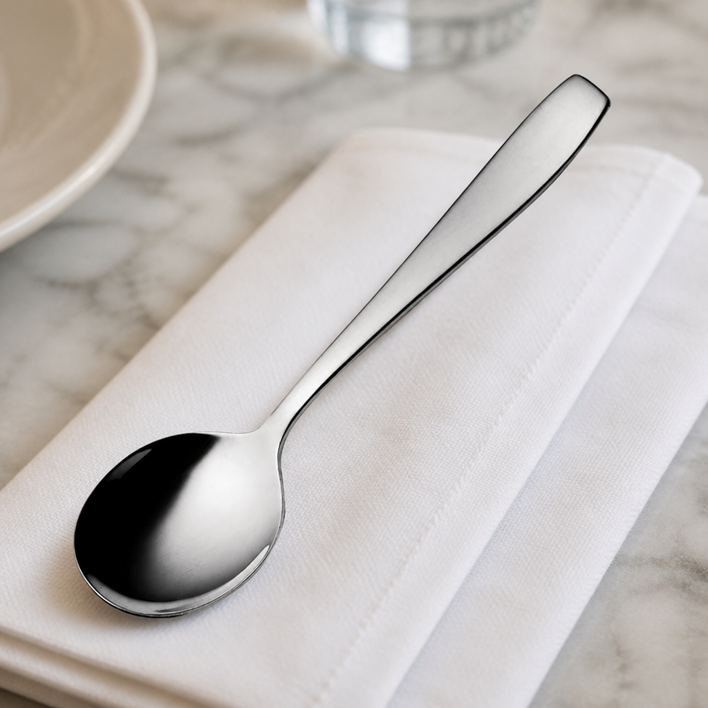 Commercial Soup Spoons Set of 12 Durable Catering Cutlery
