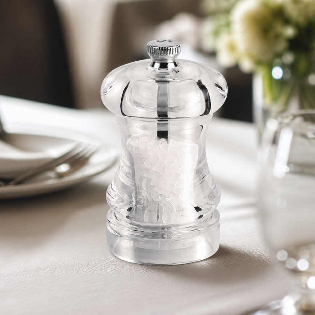Commercial Acrylic Salt Mill 85mm Clear Kitchen Equipment