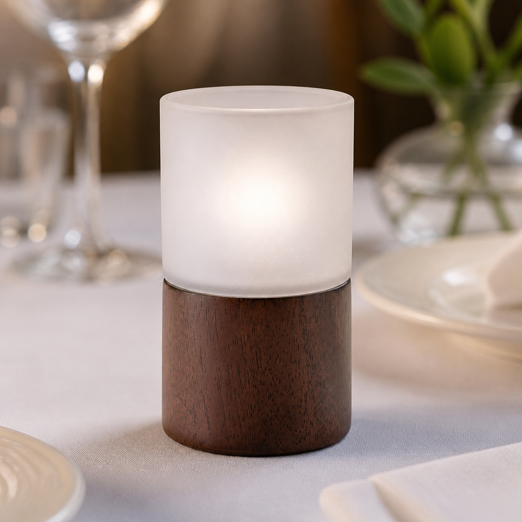 Commercial Table Lamps 70mm Small Wood Base 12 Pack