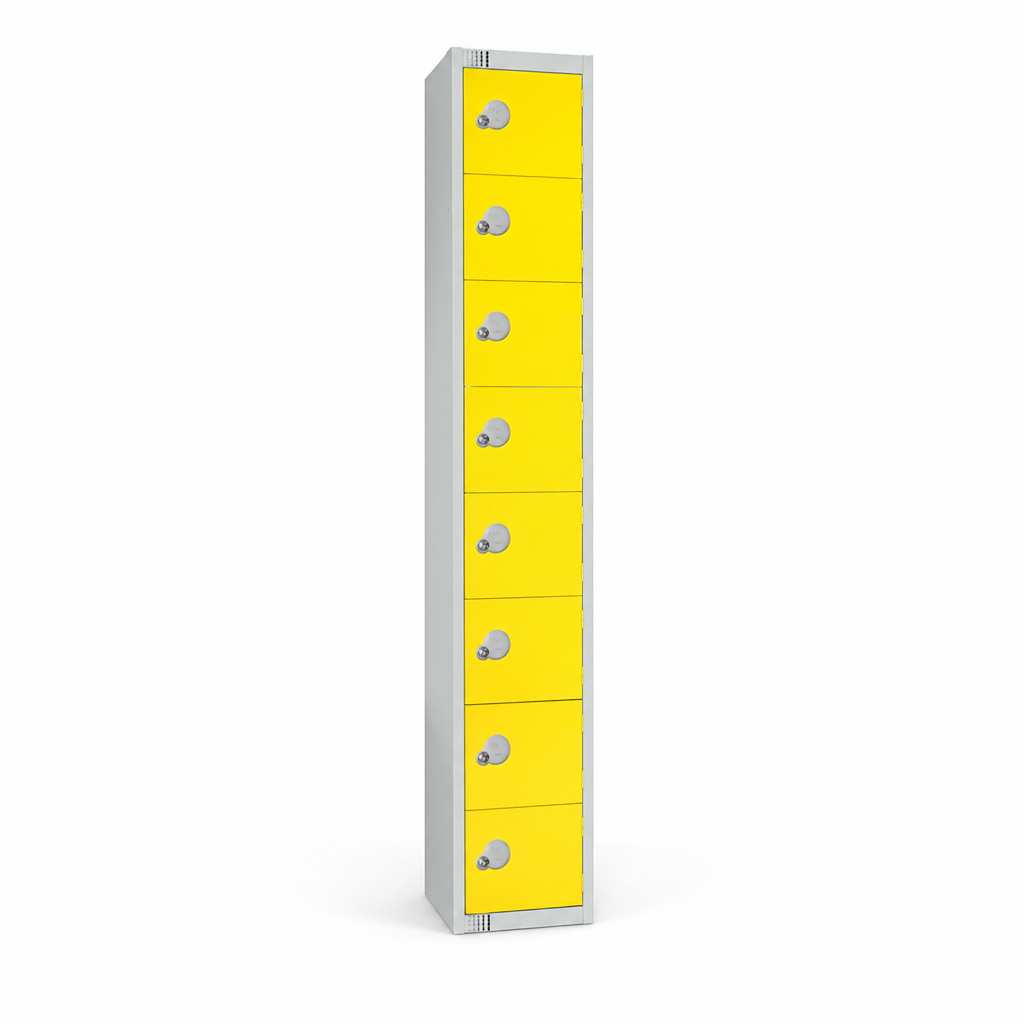 8 Door Metal Lockers with Hasp or Cam Locks