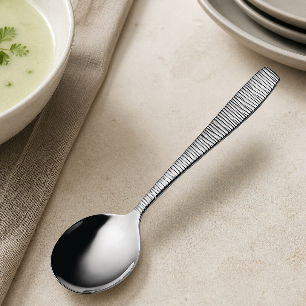 Commercial Bamboo Soup Spoons 12 Pack for Catering Use