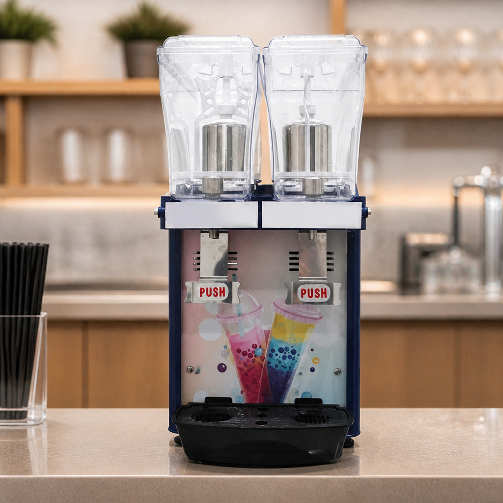 Commercial Bubble Tea Dispenser 2x 5Ltr Stainless Steel