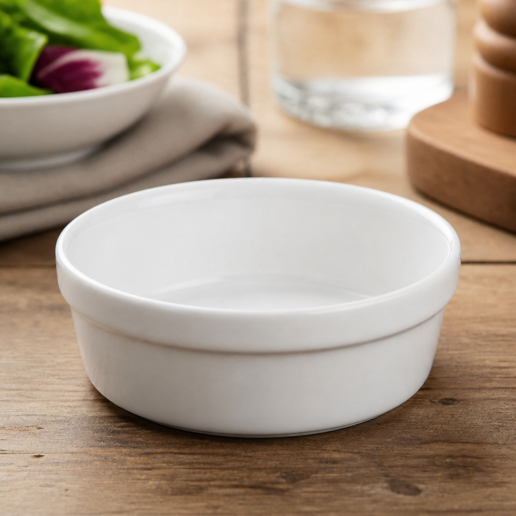 Commercial Porcelain Round Pie Bowls 119mm - 6 Pack