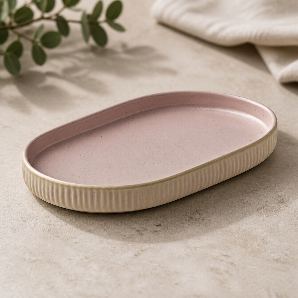 Commercial Nara Rosé Oval Plates 180x110mm - 6 Pack