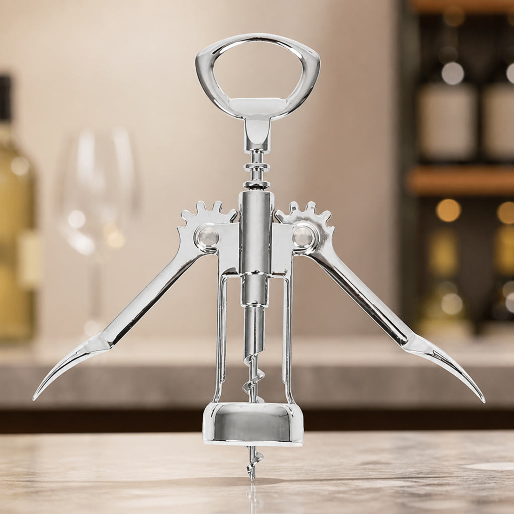 Commercial Winged Corkscrew and Bottle Opener for Bars