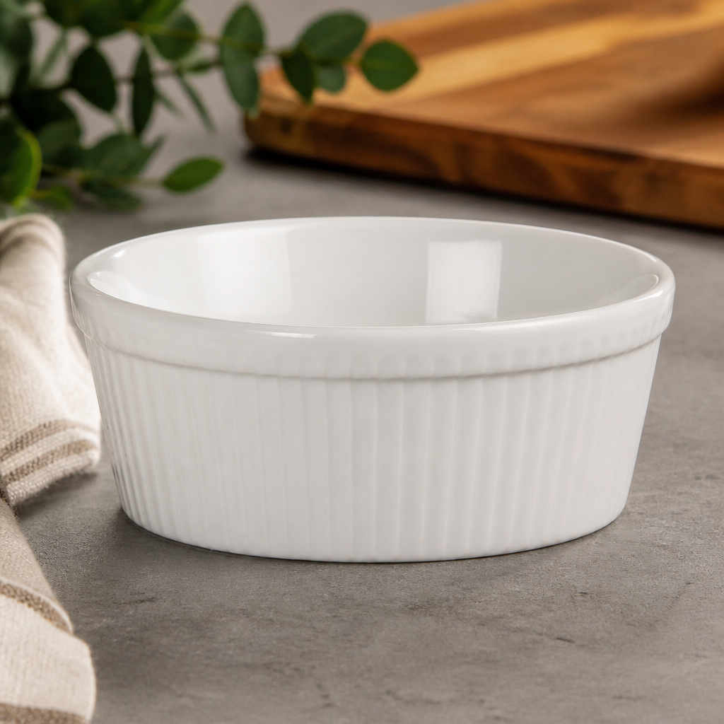 Commercial Whiteware Round Pie Dishes 134mm 6 Pack
