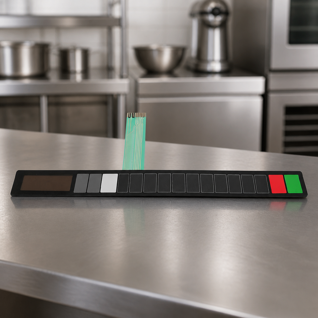 Commercial Microwave Membrane Switch 35mm High Plastic Component