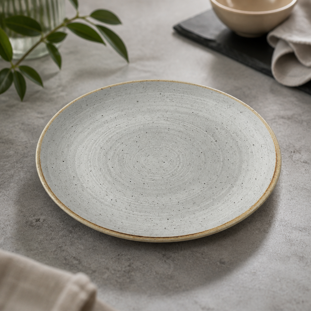 Commercial Raw Coupe Plates Grey 285mm 12 Pack