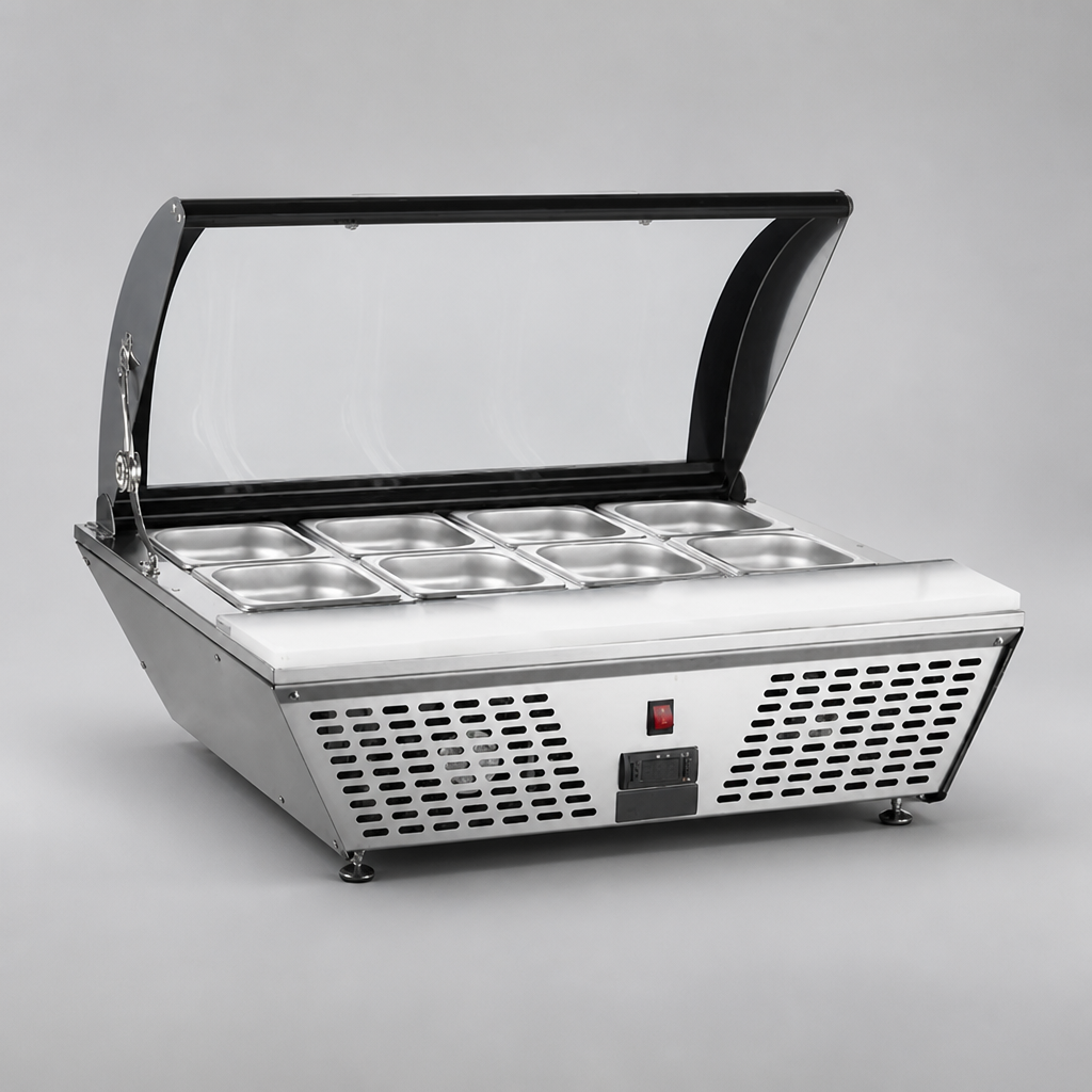 Efficient Countertop Prep Fridge 67L for 4x GN 1/3 Pans