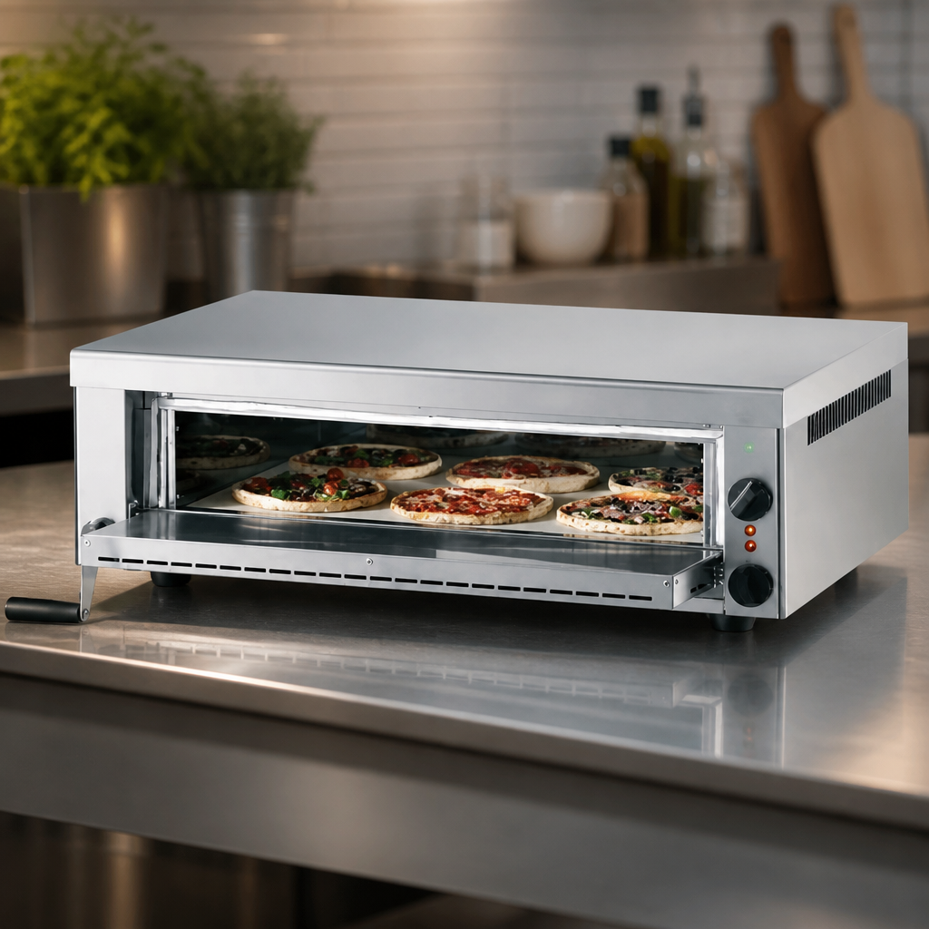 Commercial Single Deck Pizza Oven 4x10" Capacity Countertop