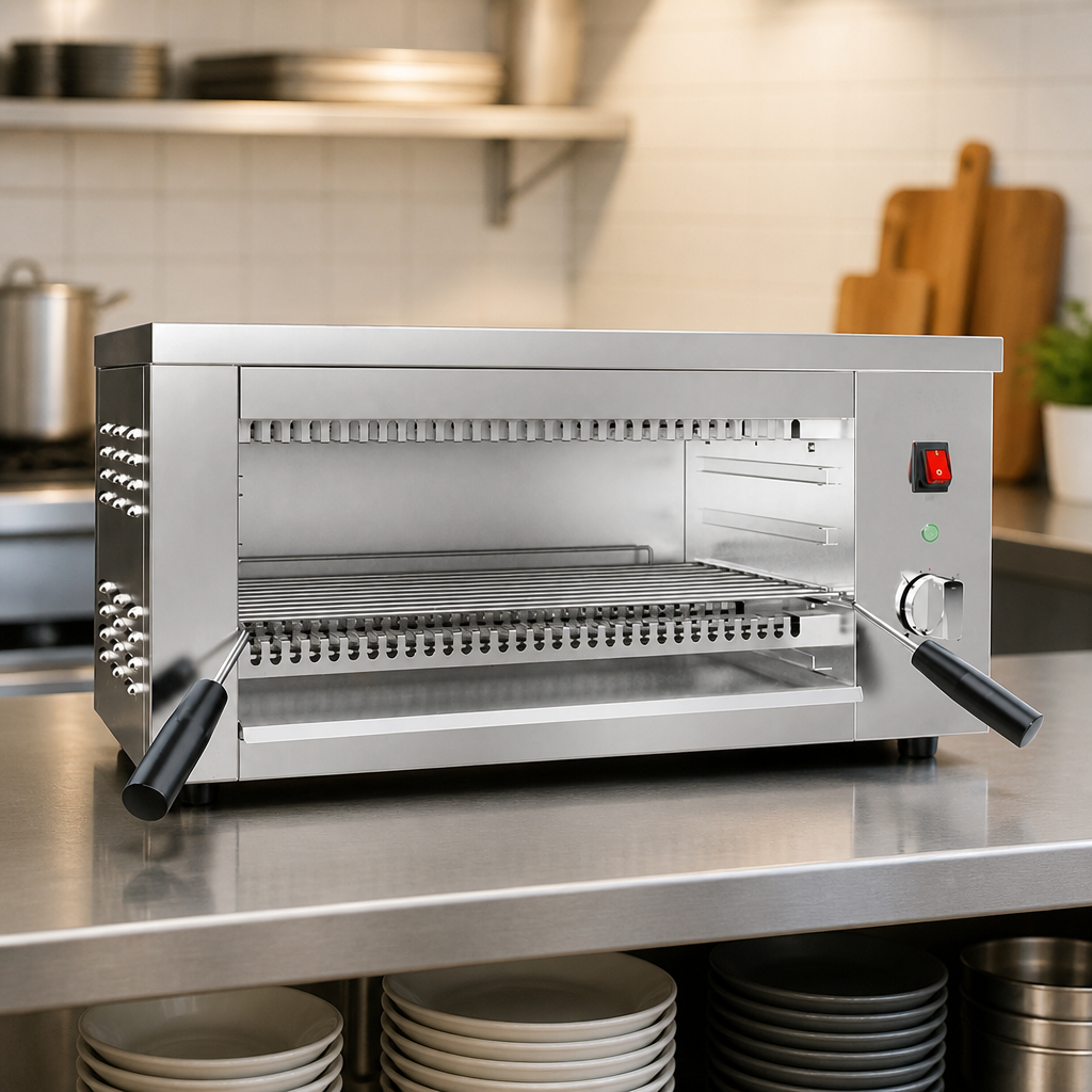 Commercial Salamander Grill 640mm Width Adjustable Heat Control