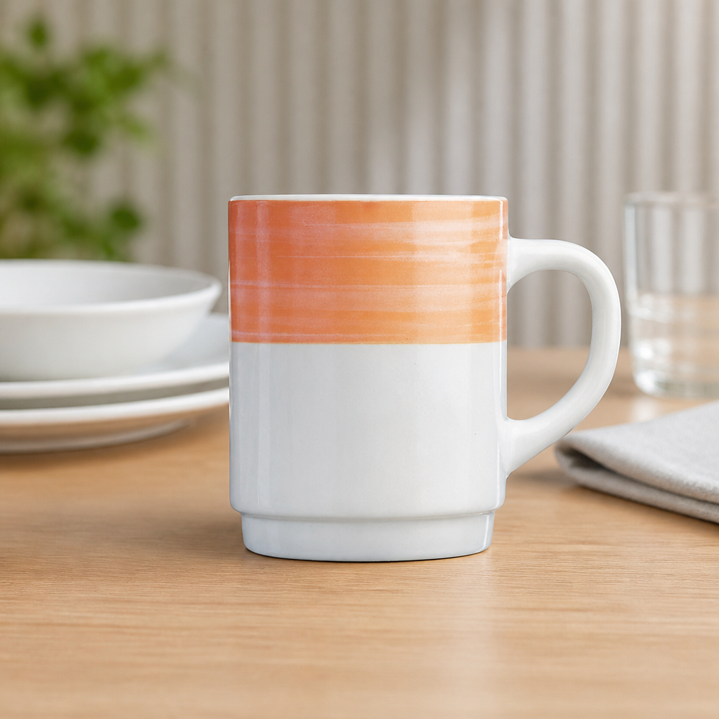 Commercial Brush Mugs 250ml Pack of 36 Durable Opal