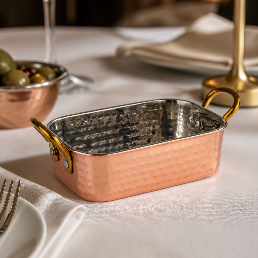 Small Stainless Steel Serving Pan 0.45L 145x95mm